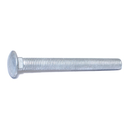 Midwest Fastener Carriage Bolt, Square Neck, 11 (Coarse), 6 in L, Steel, Hot Dipped Galvanized, 15 PK 53641